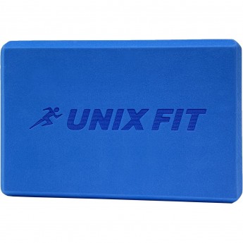 Блок для йоги и фитнеса UNIX FIT (200 г) 23 х 15 х 7 см, 1 шт, голубой