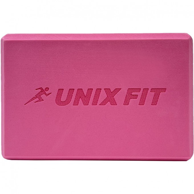 Блок для йоги и фитнеса UNIX FIT (200 г) 23 х 15 х 7 см, 1 шт, розовый YBU200GPK