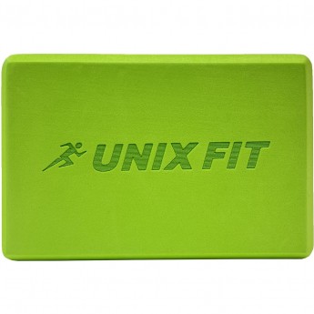 Блок для йоги и фитнеса UNIX FIT (200 г) 23 х 15 х 7 см, 1 шт, зеленый