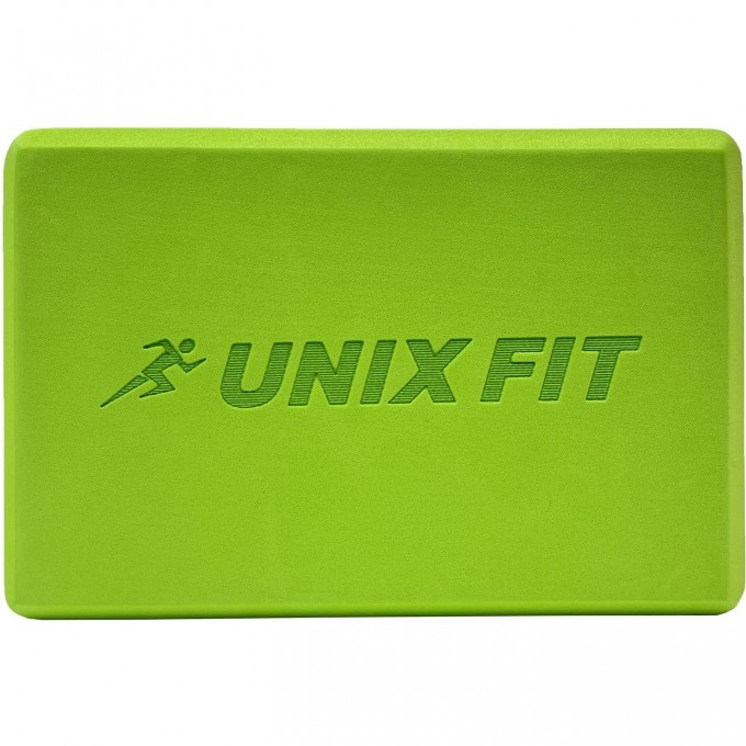 Блок для йоги и фитнеса UNIX FIT (200 г) 23 х 15 х 7 см, 1 шт, зеленый YBU200GGN