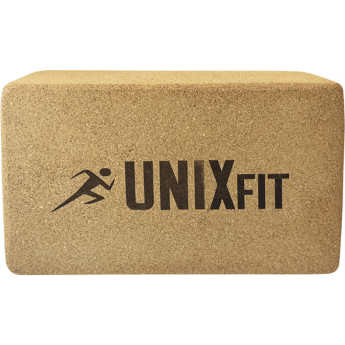 Блок для йоги и фитнеса UNIX FIT пробковый 22.5 х 15 х 7.5 см, 1 шт