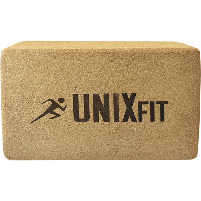 Блок для йоги и фитнеса UNIX FIT пробковый 22.5 х 15 х 7.5 см, 1 шт YBU200GCR