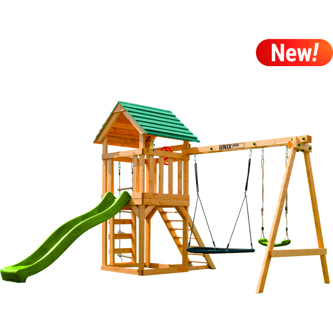 Детский игровой комплекс UNIX KIDS (6 in 1) Light Green PLU6IN1LG