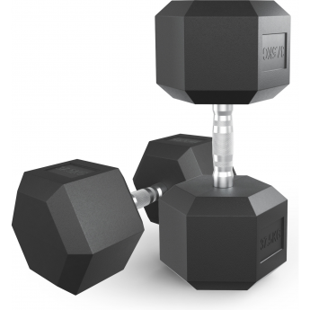 Гантель гексагональная UNIX FIT 37,5 кг обрезиненная Гантель гексагональная UNIX FIT 37,5 кг обрезиненная