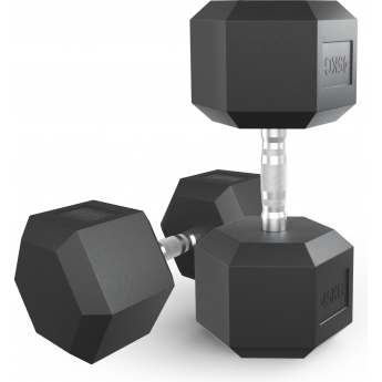 Гантель гексагональная UNIX FIT 45 кг обрезиненная Гантель гексагональная UNIX FIT 45 кг обрезиненная