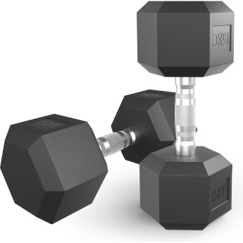 Гантель гексагональная UNIX FIT обрезиненная 15 кг, 2 шт. Гантель гексагональная UNIX FIT обрезиненная 15 кг, 2 шт.