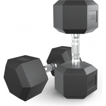 Гантель гексагональная UNIX FIT DBHEX20x2 обрезиненная 20 кг Гантель гексагональная UNIX FIT DBHEX20x2 обрезиненная 20 кг