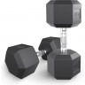 Гантель гексагональная UNIX FIT обрезиненная 22,5 кг