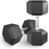 Гантель гексагональная UNIX FIT обрезиненная 25 кг