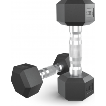 Гантель гексагональная UNIX Fit обрезиненная 2,5 кг Гантель гексагональная UNIX Fit обрезиненная 2,5 кг
