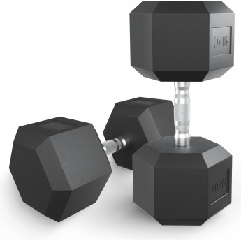Гантель гексагональная UNIX FIT обрезиненная 40 кг