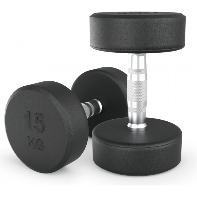 Гантель круглая UNIX FIT PRO обрезиненная 15 кг DBRND15PBKx2 Гантель круглая UNIX FIT PRO обрезиненная 15 кг DBRND15PBKx2
