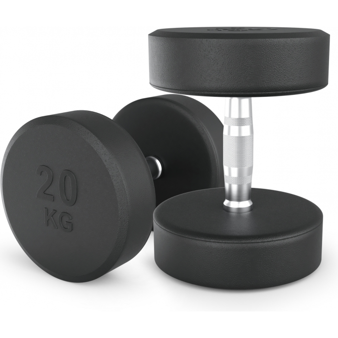 Гантель круглая UNIX FIT PRO обрезиненная 20 кг DBRND20PBKx2 Гантель круглая UNIX FIT PRO обрезиненная 20 кг DBRND20PBKx2