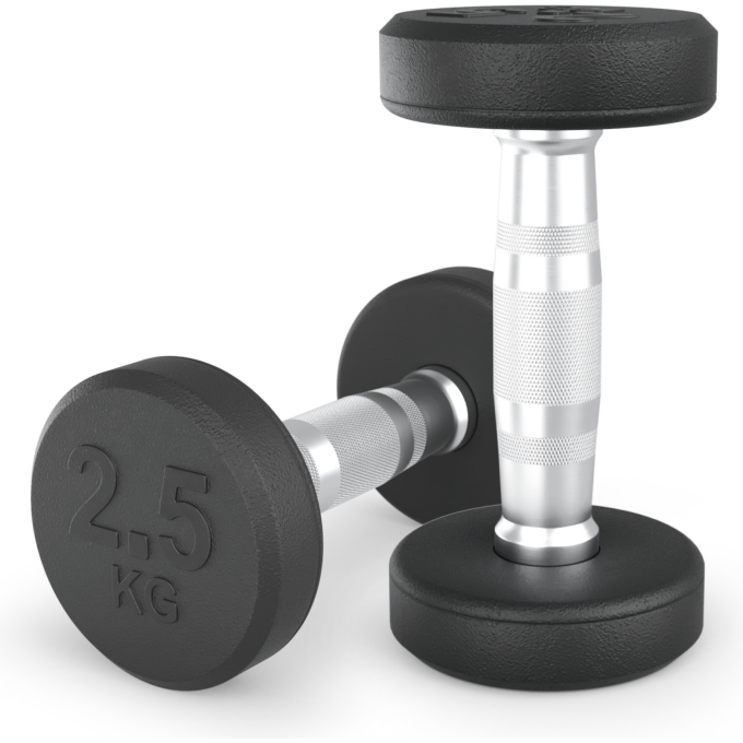 Гантель круглая UNIX FIT PRO обрезиненная 2,5 кг DBRND2_5PBKx2 Гантель круглая UNIX FIT PRO обрезиненная 2,5 кг DBRND2_5PBKx2