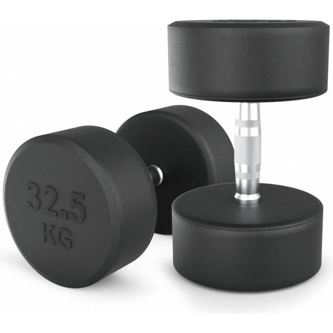 Гантель круглая UNIX FIT PRO обрезиненная 32,5 кг DBRND32_5PBKx2 Гантель круглая UNIX FIT PRO обрезиненная 32,5 кг DBRND32_5PBKx2