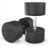 Гантель круглая UNIX FIT PRO обрезиненная 45 кг, 2 шт. DBRND45PBKx2