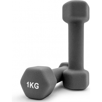 Гантель неопреновая UNIX Fit 1 кг Grey