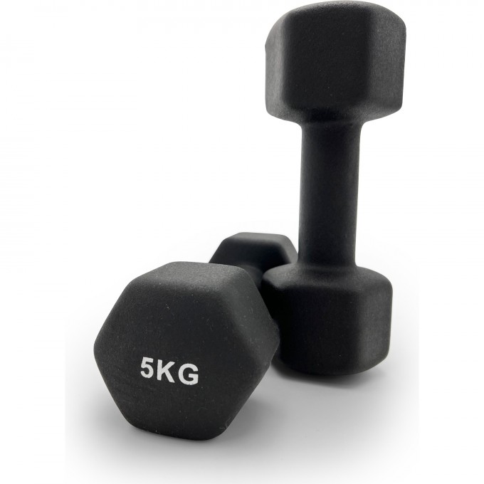 Гантель UNIX FIT неопреновая 5 кг Black, 2 шт. DBNEO5BKx2 Гантель UNIX FIT неопреновая 5 кг Black, 2 шт. DBNEO5BKx2