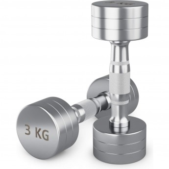 Гантель UNIX FIT PRO круглая хромированная 3 кг, 2 шт. Гантель UNIX FIT PRO круглая хромированная 3 кг, 2 шт.