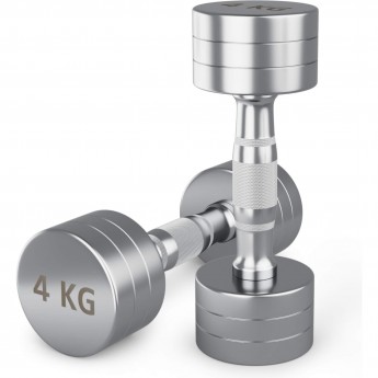 Гантель UNIX FIT PRO круглая хромированная 4 кг, 2 шт. Гантель UNIX FIT PRO круглая хромированная 4 кг, 2 шт.
