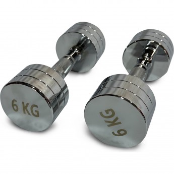 Гантель UNIX FIT PRO круглая хромированная 6 кг Гантель UNIX FIT PRO круглая хромированная 6 кг