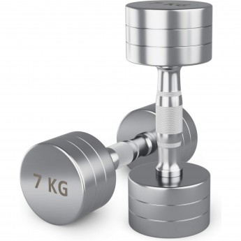 Гантель UNIX FIT PRO круглая хромированная 7 кг, 2 шт. Гантель UNIX FIT PRO круглая хромированная 7 кг, 2 шт.