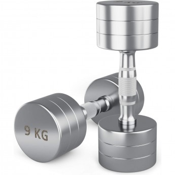 Гантель UNIX FIT PRO круглая хромированная 9 кг, 2 шт. Гантель UNIX FIT PRO круглая хромированная 9 кг, 2 шт.