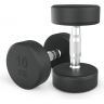 Гантель UNIX FIT PRO круглая обрезиненная 10 кг DBRND10PBKx2