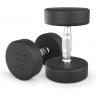 Гантель UNIX FIT PRO круглая обрезиненная 12,5 кг DBRND12_5PBKx2