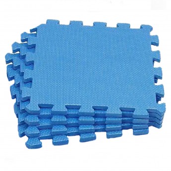 Коврик-пазл UNIX FIT влагостойкий для йоги и фитнеса, 30 х 30 х 1 см, синий, 4 шт.