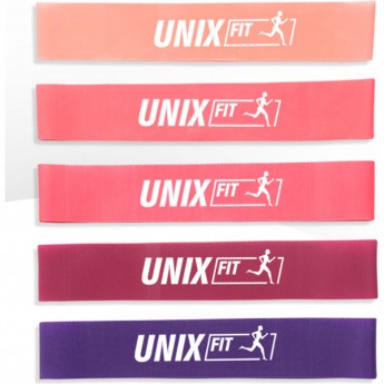 Резинки для фитнеса UNIX FIT 5 цветов, розовый, сиреневый